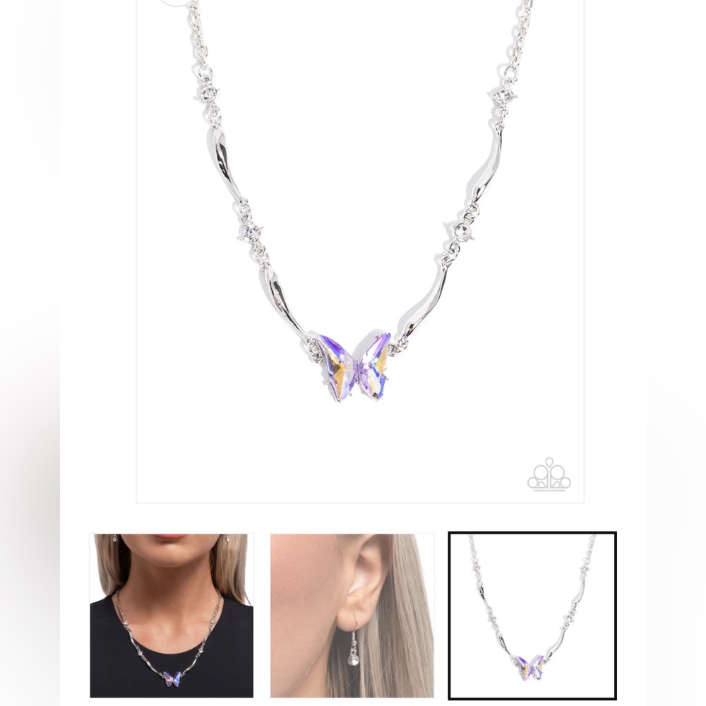 💜🦋💜 “GLIDING GLITZ” PURPLE NECKLACE WITH FREE EARRINGS- PAPARAZZI❗️ 💜🦋💜 - Picture 6 of 7